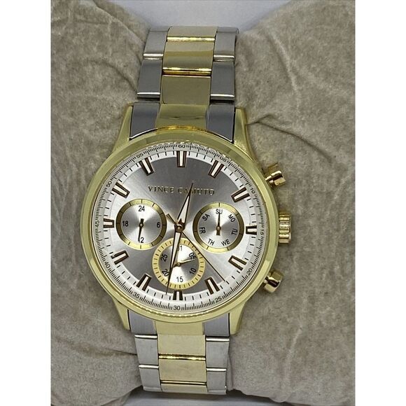 Vince Camuto VC1116TT Unisex Two - Tone Stainless Steel Analog Dial Watch JK34 - Picture 3 of 12